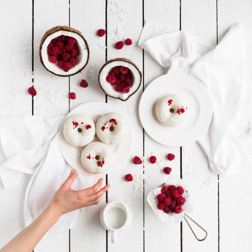  [아마존베스트]KLEMOO 2-Pack Donut Baking Pan, Silicone, Non-Stick Mold, Bake Full Size Perfect Shaped Doughnuts to Sweeten Your Hole