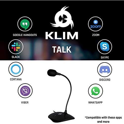  [아마존베스트]KLIM Technologies KLIM Talk - USB Desk Microphone for Computer - Compatible with any PC, Laptop, Mac, PS4 - Professional Desktop Mic with Stand - Recording, Gaming, Streaming, YouTube, Podcast Mic