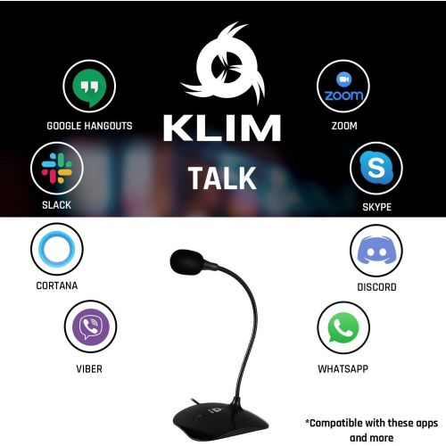  [아마존베스트]KLIM Technologies KLIM Talk - USB Desk Microphone for Computer - Compatible with any PC, Laptop, Mac, PS4 - Professional Desktop Mic with Stand - Recording, Gaming, Streaming, YouTube, Podcast Mic