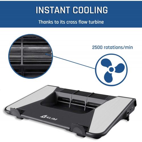  [아마존베스트]KLIM Airflow + Cool Air goes in, Hot Air Gets Out + Get The Best Cooler for Your Laptop + Innovative Cross Flow Turbines for High Performance + Materials + 10-17