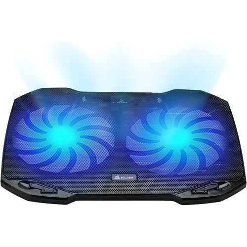  [아마존베스트]KLIM Pro - The Laptop Cooling Pad for Professionals + Light, Compact, Easy to Carry, Durable + 10” to 15,6” + Extra USB Port + Laptop Cooler with Fans + New 2020 Version - Black (B