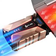 [아마존베스트]KLIM Cool + Metal Laptop Cooler Fan - The Most Powerful Gaming External Air Vacuum - Computer USB for Immediate Cooling - Slim - Portable - Quiet - Cooling Pad to Solve Internal