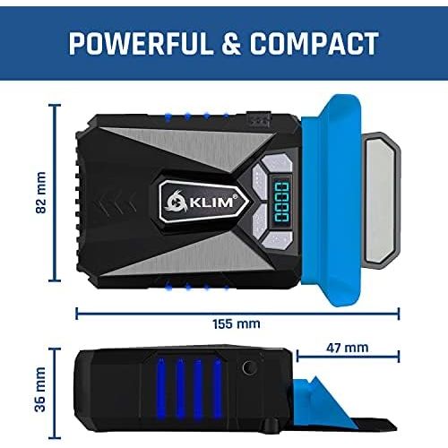  [아마존베스트]KLIM Cool Laptop Cooler Fan - Innovative Portable Cooling Design with Display - External Gaming Cooler - High Performance Ventilation - USB Cooling Pad - Quiet Air Vacuum - Redu