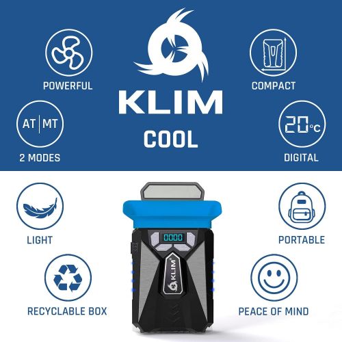  [아마존베스트]KLIM Cool Laptop Cooler Fan - Innovative Portable Cooling Design with Display - External Gaming Cooler - High Performance Ventilation - USB Cooling Pad - Quiet Air Vacuum - Redu