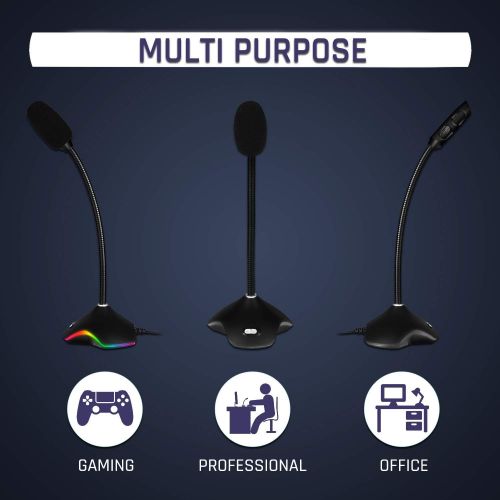  [아마존베스트]KLIM Rhapsody + Gaming RGB Desktop USB Microphone + Best Sound Quality + Voice Recording, Speech Recognition, Streaming + YouTube Podcast Microphone + Compatible Windows Mac PS4 Mi