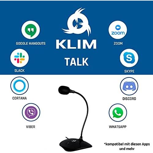  [아마존베스트]KLIM Talk USB Stand Microphone PC and Mac Compatible with Any Computer Professional USB Microphone High Definition Audio USB Microphone 2020 Black