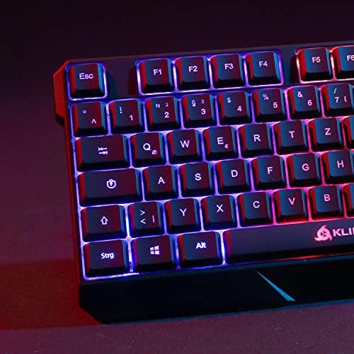  [아마존베스트]KLIM Chroma Gamer Keyboard with USB Cable - High Performance - Colourful Lighting (Black) RGB PC Windows, Mac, PS4