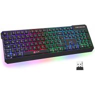 [아마존베스트]KLIM Chroma Gamer Keyboard with USB Cable - High Performance - Colourful Lighting (Black) RGB PC Windows, Mac, PS4