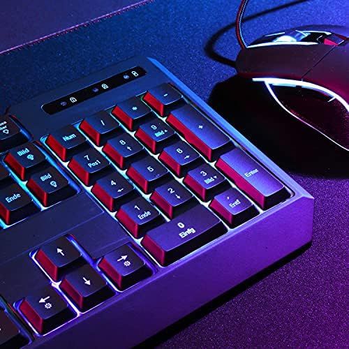  [아마존베스트]KLIM Chroma Gamer Keyboard with USB Cable - High Performance - Colourful Lighting (Black) RGB PC Windows, Mac, PS4