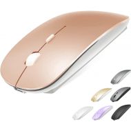 [아마존베스트]KLO Rechargeable Bluetooth Mouse for MacBook pro/MacBook air/Laptop/iMac/ipad, Wireless Mouse for MacBook pro MacBook Air/iMac/Laptop/Notebook/pc(Bluetooth Mouse/Rose Gold)