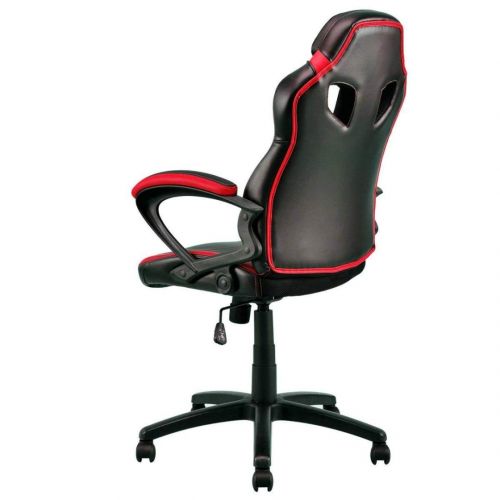  KLS14 Modern Style High Back Gaming Chairs 360-Degree Swivel Design Desk Task PU Leather Upholstery Thick Padded Seat Posture Support Home Office Furniture - Set of 4 RedBlack #2123