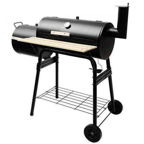  KM Mart Stove Steel BBQ Grill Charcoal Barbecue Pit Patio Backyard Meat Cooker Camping Dining Outdoor Smoker