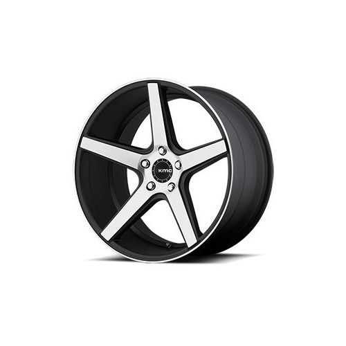  KMC KM685 DISTRICT Satin Black Machined Face Wheel (18 x 8. inches /5 x 72 mm, 38 mm Offset)