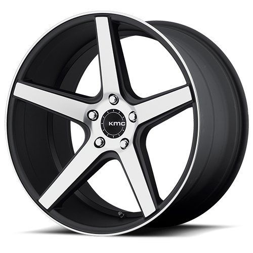  KMC KM685 DISTRICT Satin Black Machined Face Wheel (18 x 8. inches /5 x 72 mm, 38 mm Offset)