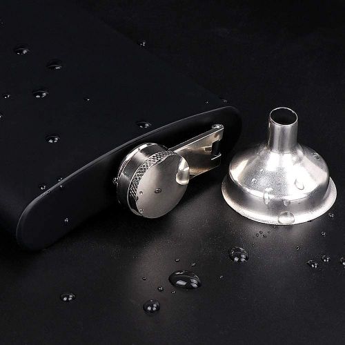  [아마존베스트]Flask, Kmeivol Flask Sets for Men, Stainless Steel Leakproof Flask for Men, Neutral, Unisex Flasks Funnel, Durable and Soft to The Touch Mens Flask, Includes Funnel, 8 Ounces, Best