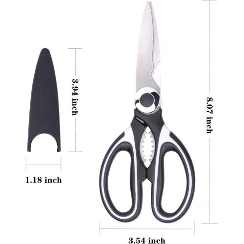  [아마존베스트]Kitchen Scissors, Kmeivol Kitchen Scissors Heavy Duty, Ultra Sharp Premium Multi-Function Cooking Scissors, Kitchen Scissors Dishwasher Safe, Meat Scissors with Comfortable Handle(