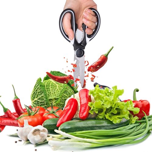  [아마존베스트]Kitchen Scissors, Kmeivol Kitchen Scissors Heavy Duty, Ultra Sharp Premium Multi-Function Cooking Scissors, Kitchen Scissors Dishwasher Safe, Meat Scissors with Comfortable Handle(