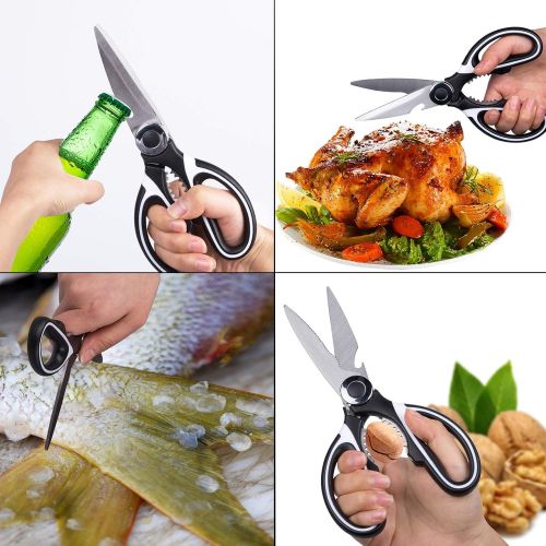  [아마존베스트]Kitchen Scissors, Kmeivol Kitchen Scissors Heavy Duty, Ultra Sharp Premium Multi-Function Cooking Scissors, Kitchen Scissors Dishwasher Safe, Meat Scissors with Comfortable Handle(