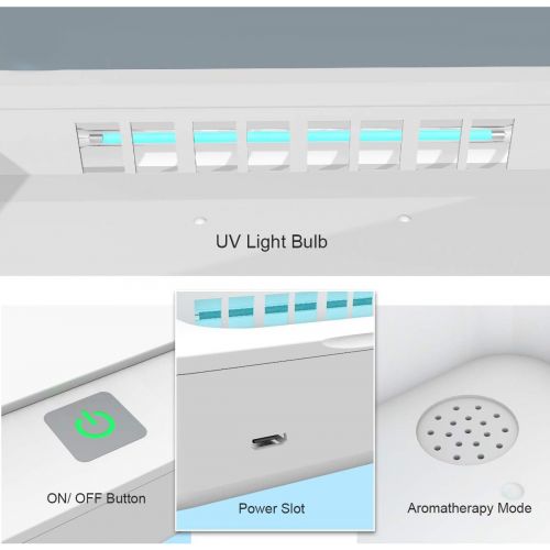  KMESOYI Cell Phone Sanitizer, Portable UVC Sterilize Box with Aromatherapy Function for Smartphone Cleaner, Clinically Proven UV Light Disinfector (White)