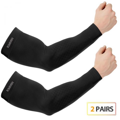  [아마존베스트]KMMIN Arm Sleeves UV Protection for Driving Cycling Golf Basketball Warmer Cooling UPF 50 Sunblock Protective Gloves for Men Women Adults Covering Tattoos