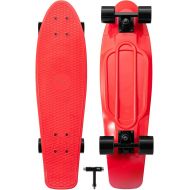 KMX 22 and 27 Complete Mini Cruiser Plastic Skateboard, Classic Retro Cruiser Board for Kids Teens and Adults.