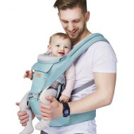 KMYS Baby Carrier 360 Ergonomic Baby Waist Stool Strap, 3 in 1 Soft Baby Carriers Convertible Carrie (Green)