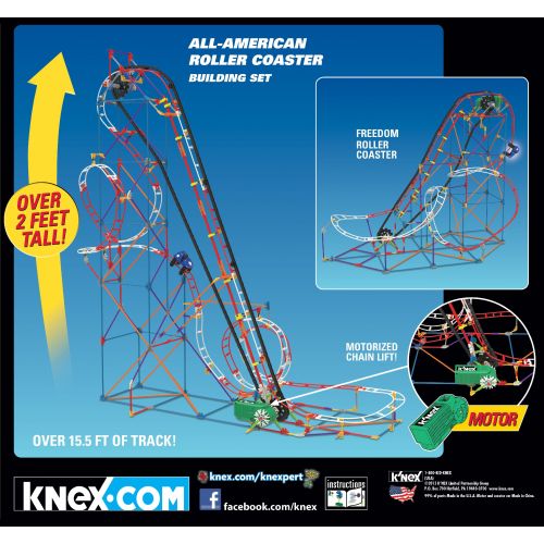 케이넥스 KNEX ALL-AMERICAN ROLLER COASTER BUILDING SET