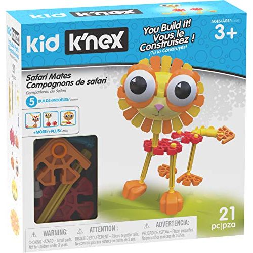 케이넥스 KNEX Kid Safari Mates Building Set - 21 Pieces - Ages 3+ - Preschool Educational Toy
