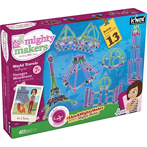 케이넥스 K'NEX K’NEX Mighty Makers  World Travels Building Set  403 Pieces  Ages 7+ Constructional Education Toy