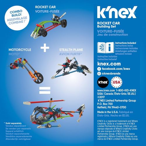 케이넥스 KNEX - Rocket Car Building Set 74 Pieces For Ages 5+ Construction Education Toy