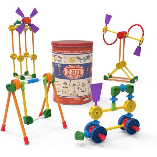 케이넥스 KNEX TINKERTOY - Classic Building Tin - 100 Parts - Collectible Tin - Ages 3+