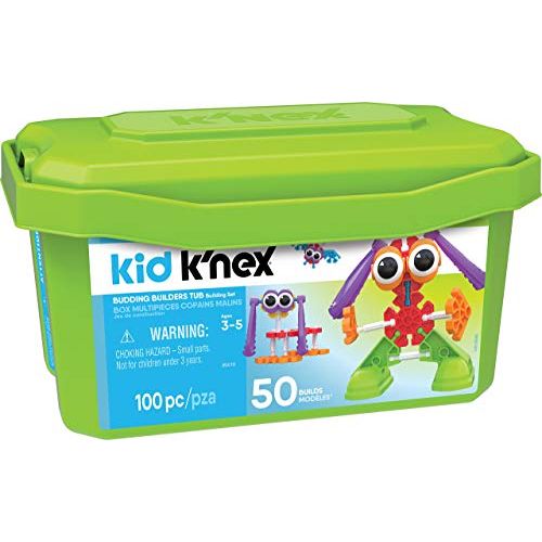 케이넥스 KNEX Kid K’NEX  Budding Builders Building Set  100 Pieces  Ages 3 and Up  Preschool Educational Toy