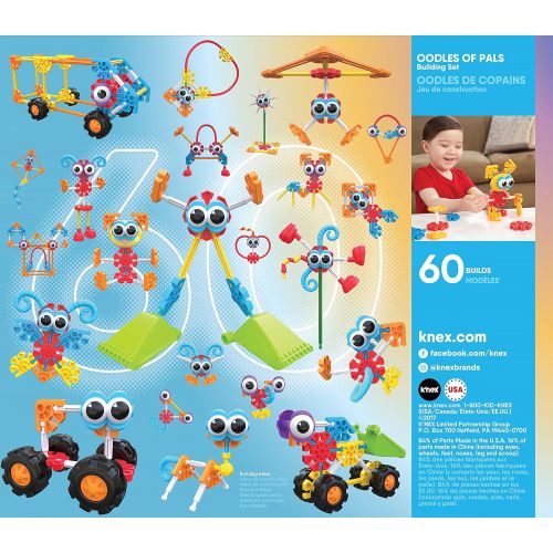 케이넥스 KNEX KID K’NEX  Oodles of Pals Building Set  116 Pieces  Ages 3 and Up Preschool Educational Toy (Amazon Exclusive)