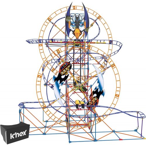 케이넥스 KNEX Thrill Rides  Bionic Blast Roller Coaster Building Set with Ride It! App  809Piece  Ages 9+ Building Set