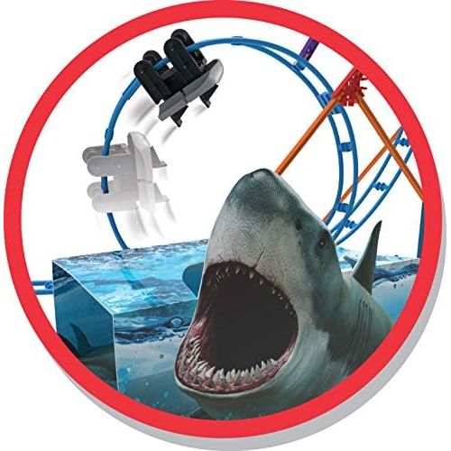 케이넥스 KNEX Thrill Rides - Tabletop Thrills Shark Attack Roller Coaster Building Set - Ages 7+