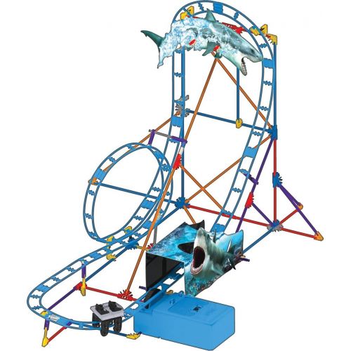 케이넥스 KNEX Thrill Rides - Tabletop Thrills Shark Attack Roller Coaster Building Set - Ages 7+