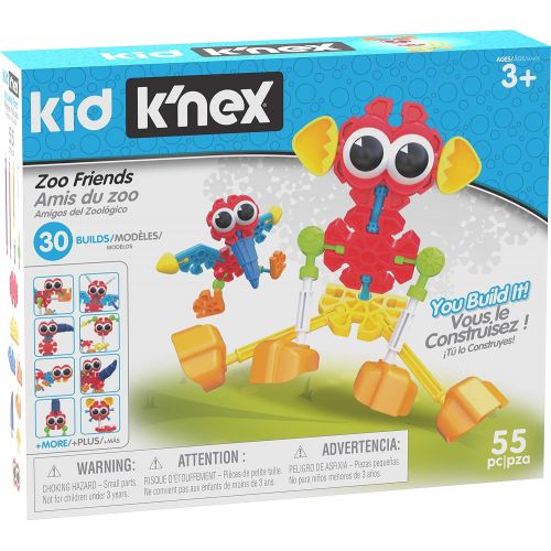 케이넥스 KNEX KID K’NEX  Zoo Friends Building Set  55 Pieces  Ages 3 and Up  Preschool Educational Toy (Amazon Exclusive)