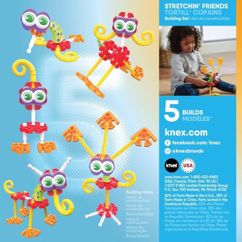 케이넥스 KNEX Kid Stretchin Friends Building Set  23Piece  Ages 3 & Up Preschool Educational Toy Building Set