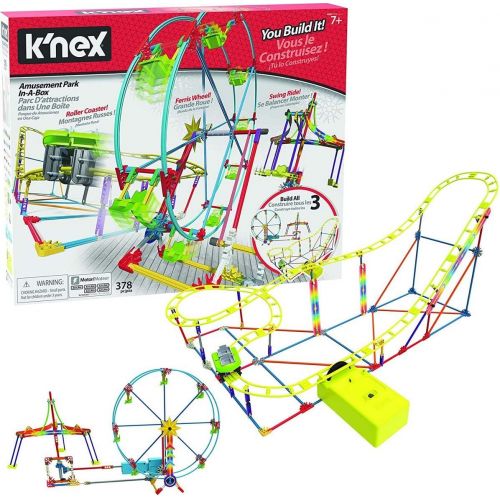 케이넥스 KNEX Amusement Park in-A-Box - 378 Parts - Motorized Amusement Rides - Ages 7 & Up