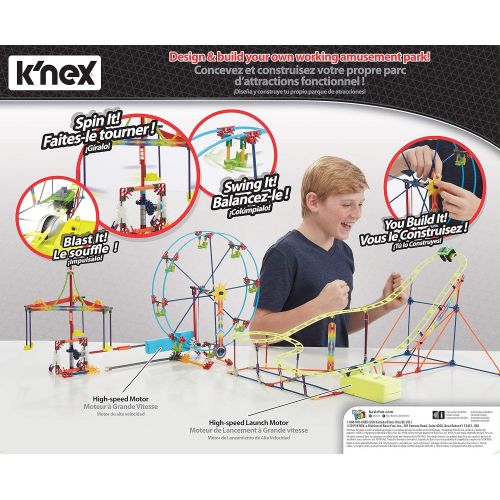 케이넥스 KNEX Amusement Park in-A-Box - 378 Parts - Motorized Amusement Rides - Ages 7 & Up