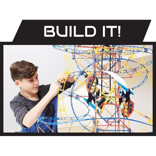 케이넥스 KNEX Thrill Rides  Bionic Blast Roller Coaster Building Set with Ride It! App  809Piece  Ages 9+ Building Set