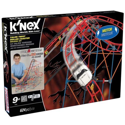 케이넥스 KNEX Talon Twist Roller Coaster Building Set with Motor 624 Pieces