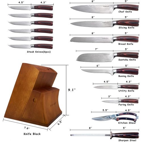  [아마존베스트]KNIFAST Cleaver Knife 7 Inch Pakkawood Handle - German Steel Chinese Chef Knife Vegetable Meat Cleaver Knife Gift Box Included