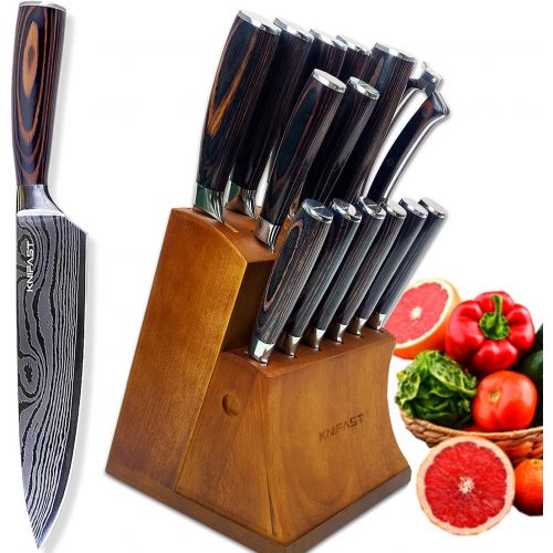  [아마존베스트]KNIFAST Cleaver Knife 7 Inch Pakkawood Handle - German Steel Chinese Chef Knife Vegetable Meat Cleaver Knife Gift Box Included