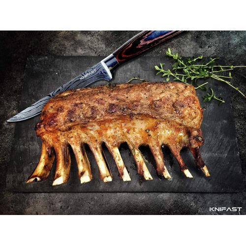  [아마존베스트]KNIFAST Cleaver Knife 7 Inch Pakkawood Handle - German Steel Chinese Chef Knife Vegetable Meat Cleaver Knife Gift Box Included