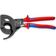 Knipex Tools 95 32 320 Three Stage Drive Ratchet Cable Cutter with Comfort Grip Handle, Red/Blue