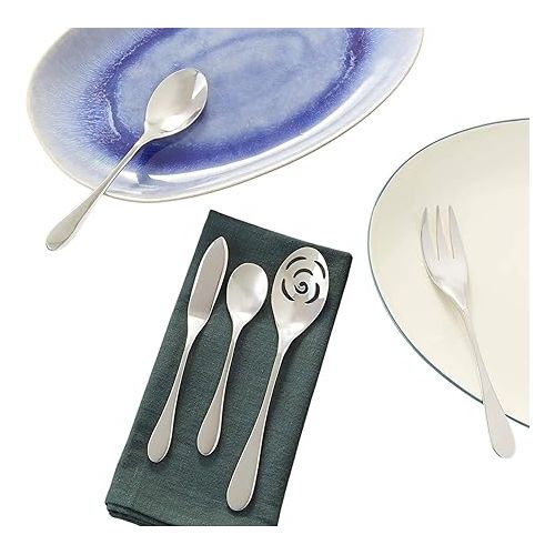  KNORK Original Matte Flatware 61 Piece Set, Service for 8