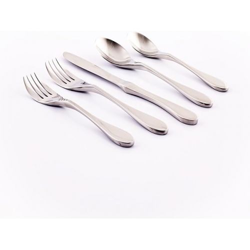  Knork Original Cutlery Utensils Flatware Set, 20 Piece, Gloss Silver