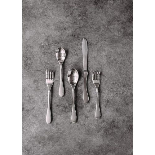  Knork Matte 20-Piece Flatware Set, Silver