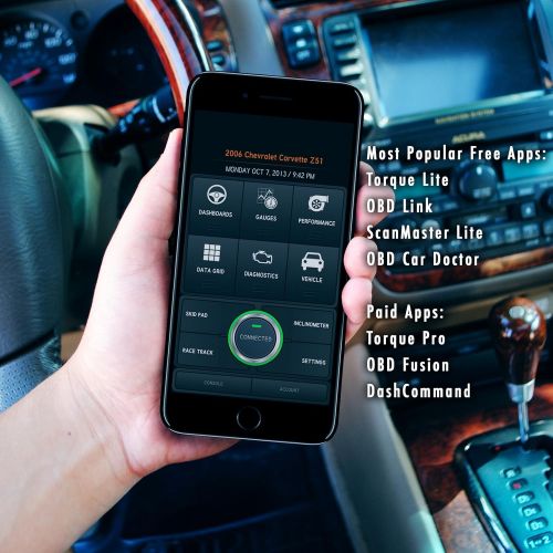  KOBRA Products OBD2 Scanner & WiFi Car Code Reader  Clears Check Engine Lights Instantly  Diagnose 3000 Car Codes - Wireless Car Diagnostic Scanner  Auto Scanner for 1996+ Vehicles (iOS & Andr